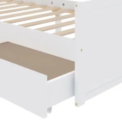 vidaXL - Bed frame met lades - Wit - Massief grenenhout - 90x200 cm