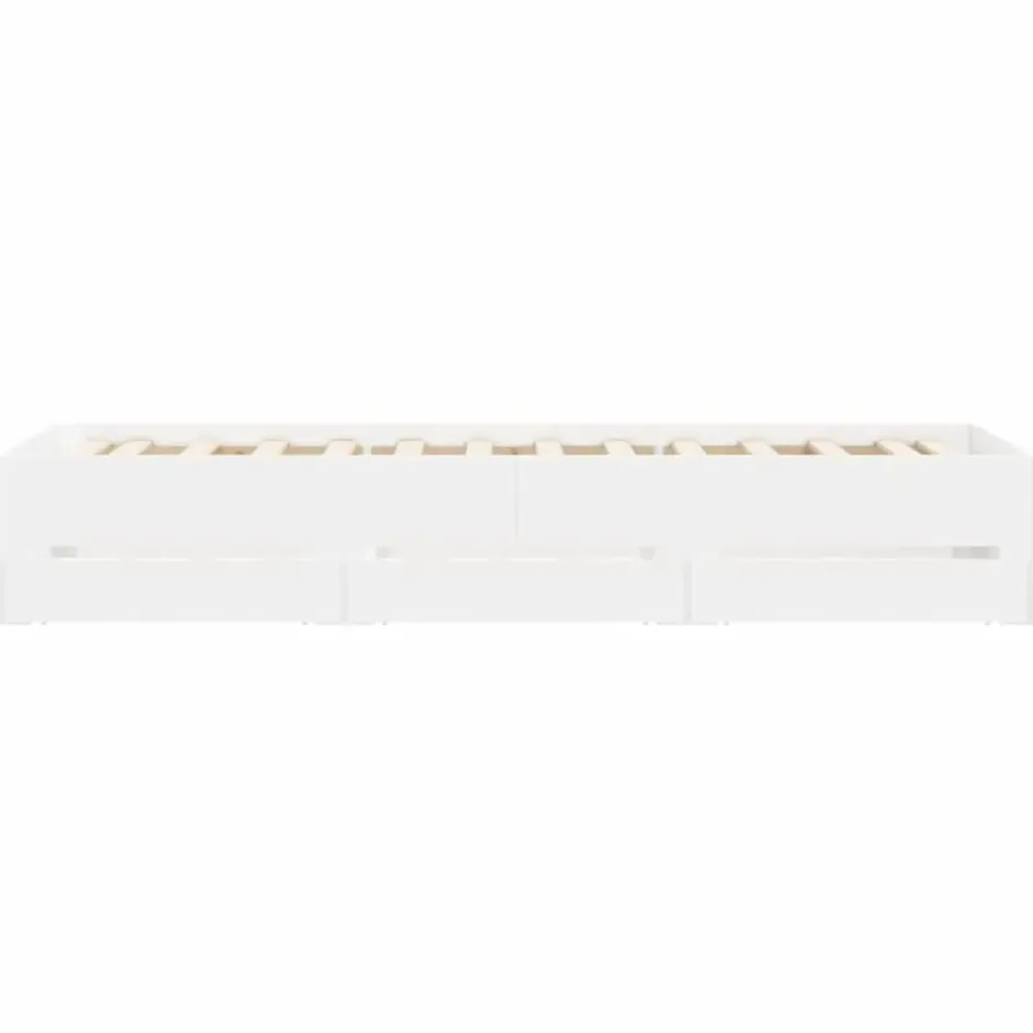 vidaXL - Bed frame met lades - Wit - Bewerkt hout - 90x200 cm