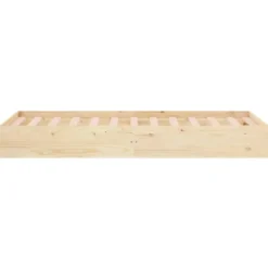 vidaXL - Bed frame met lattenbodem - Naturel - Massief hout - 75x190 cm