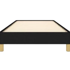 vidaXL - Bed frame met lattenbodem zonder matras Zwart - Stof - 90x200 cm