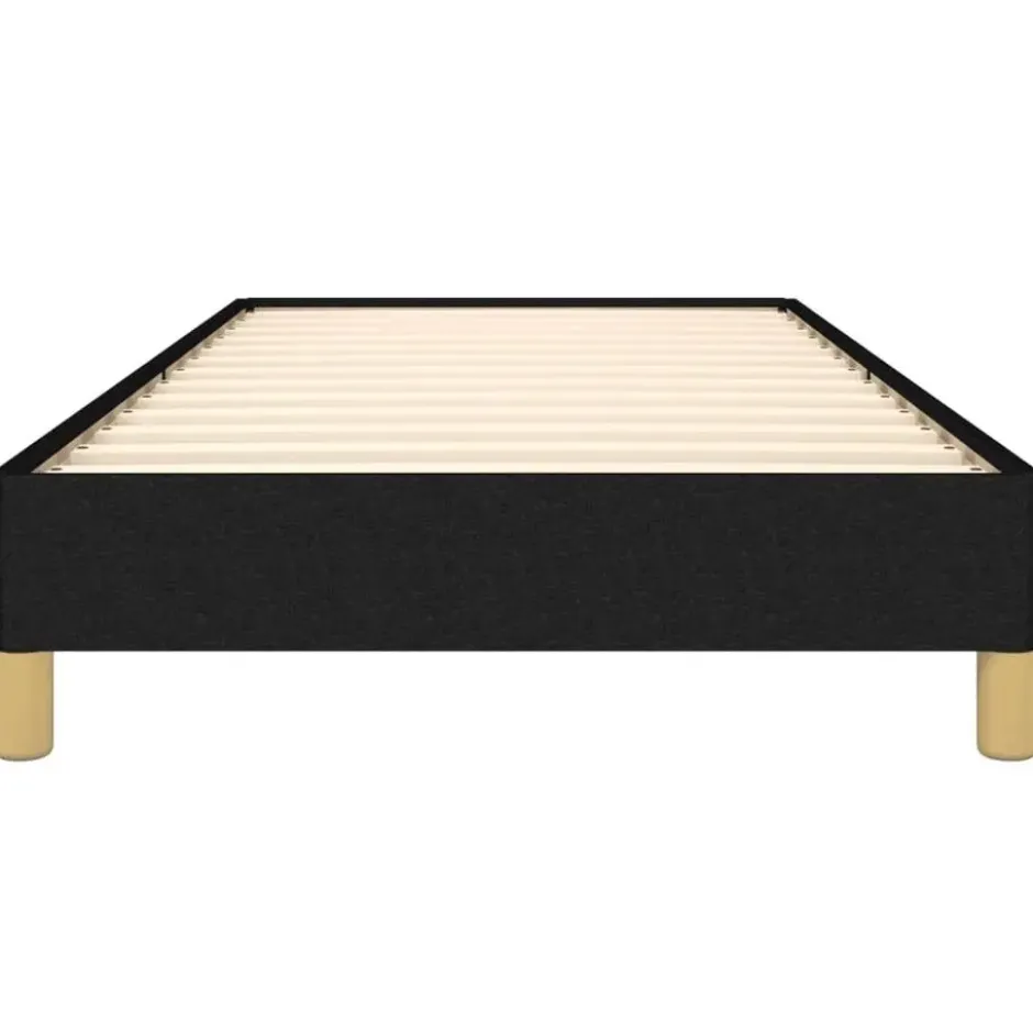 vidaXL - Bed frame met lattenbodem zonder matras Zwart - Stof - 90x200 cm