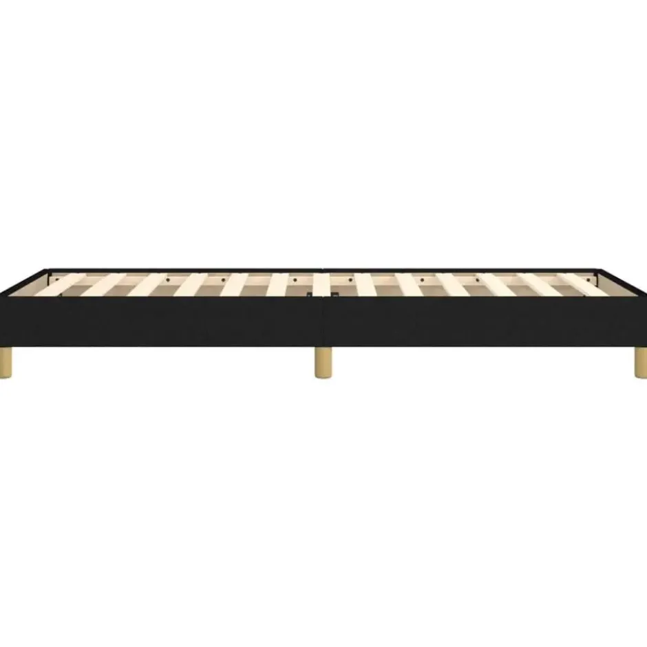 vidaXL - Bed frame met lattenbodem zonder matras Zwart - Stof - 90x200 cm