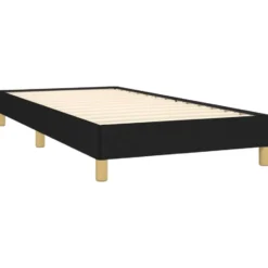 vidaXL - Bed frame met lattenbodem zonder matras Zwart - Stof - 90x200 cm