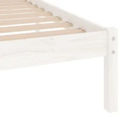 vidaXL - Bed frame met lattenbodem - Wit - Grenenhout - 90x200 cm