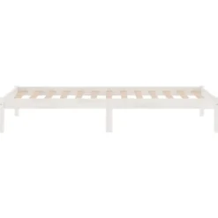 vidaXL - Bed frame met lattenbodem - Wit - Grenenhout - 90x200 cm