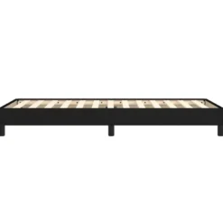 vidaXL - Bed frame met lattenbodem zonder matras - Zwart - Stof - 90x200 cm