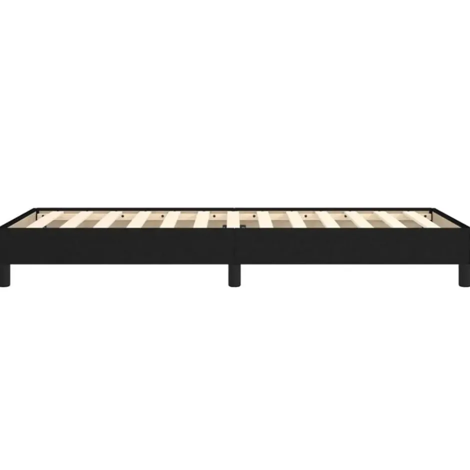 vidaXL - Bed frame met lattenbodem zonder matras - Zwart - Stof - 90x200 cm