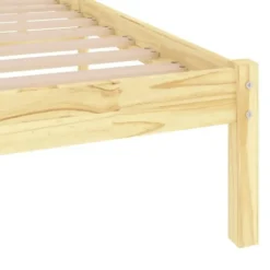 vidaXL - Bed frame met lattenbodem - Naturel - Massief grenenhout - 90x190 cm