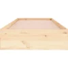 vidaXL - Bed frame met lattenbodem - Naturel - Massief hout - 90x190 cm