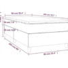 vidaXL - Bed frame met matras - Zwart - Fluweel - 90x200 cm