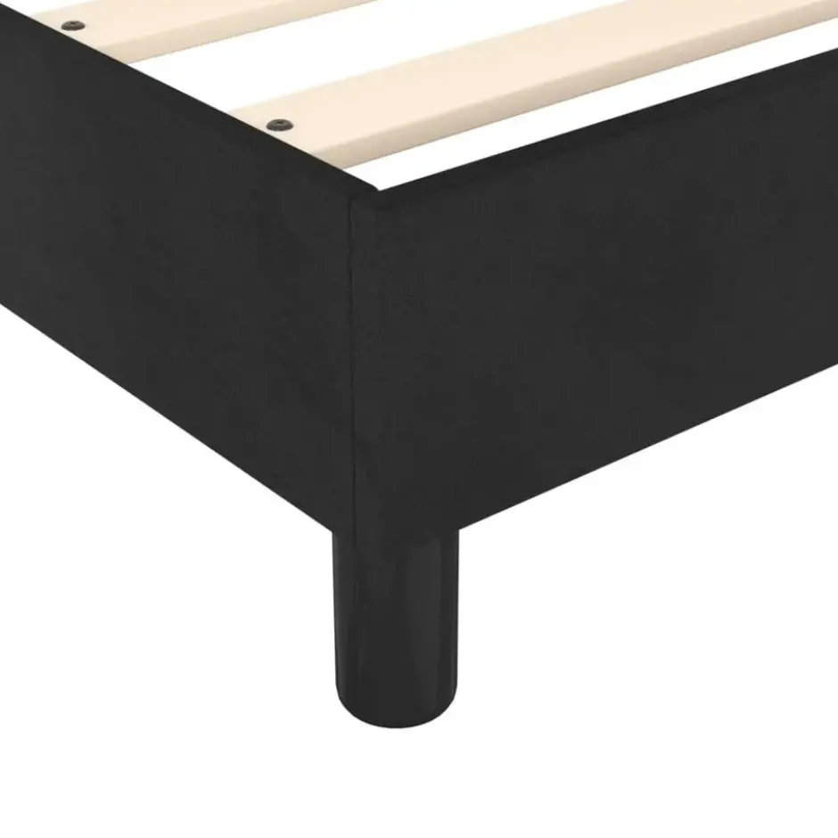 vidaXL - Bed frame met matras - Zwart - Fluweel - 90x200 cm