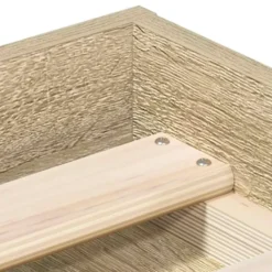 vidaXL - Bed frame met opbergruimte - Sonoma eikenkleurig - Hout - 200x200 cm