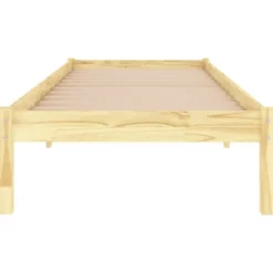 vidaXL - Bed frame - Naturel - Massief grenenhout - 90x200 cm