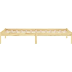 vidaXL - Bed frame - Naturel - Massief grenenhout - 90x200 cm
