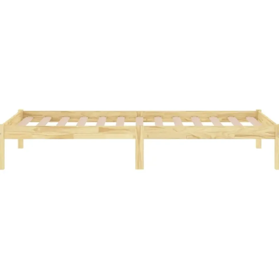 vidaXL - Bed frame - Naturel - Massief grenenhout - 90x200 cm