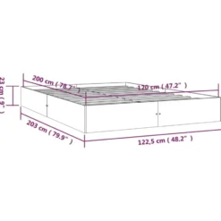 vidaXL - Bed frame pallet - Wit - Massief hout - 120x200 cm