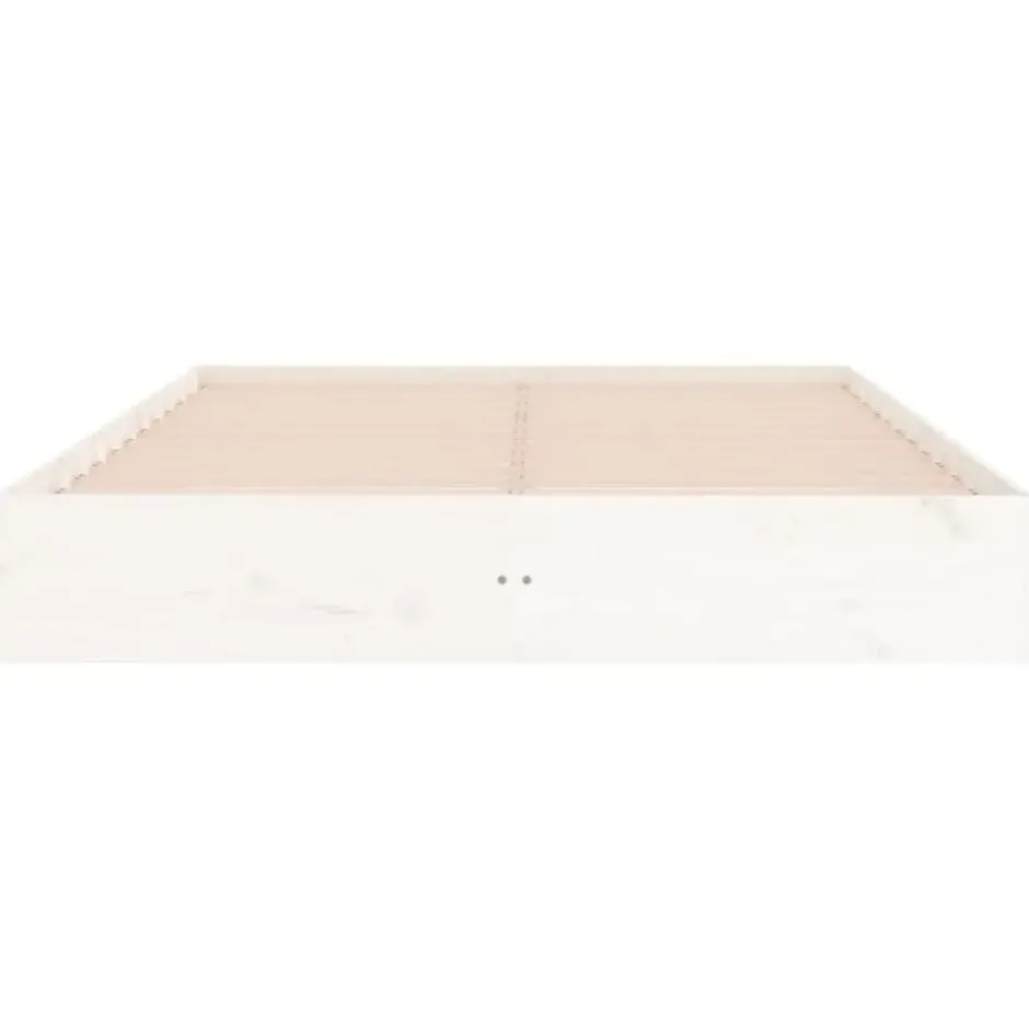 vidaXL - Bed frame pallet - Wit - Massief hout - 140x200 cm