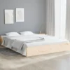 vidaXL - Bed frame pallet zonder matras - Naturel -Massief hout - 140x200 cm