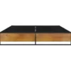 vidaXL - Bed frame pallet - Zwart - Metaal en MDF - 160x200 cm