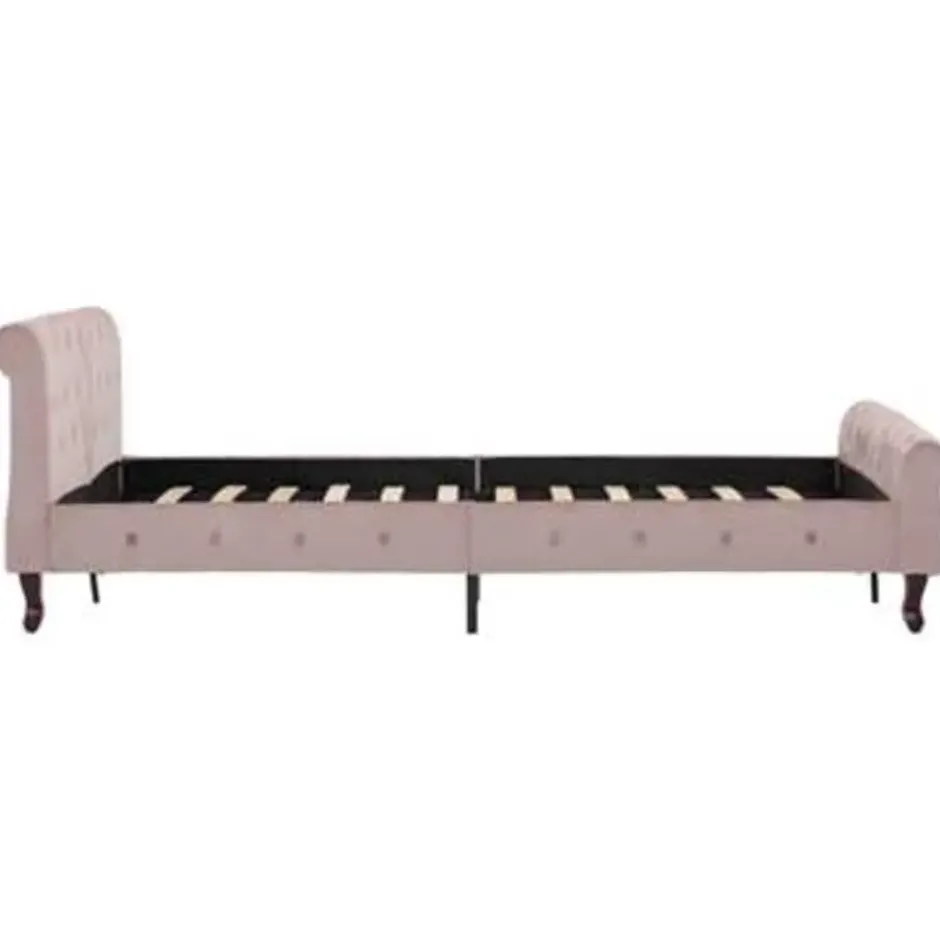 vidaXL - Bed frame - Roze - Fluweel - 120x200 cm