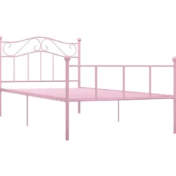 vidaXL - Bed frame - Roze - Metaal - 90 x 200 cm