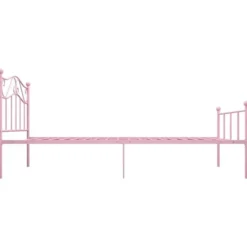 vidaXL - Bed frame - Roze - Metaal - 90 x 200 cm