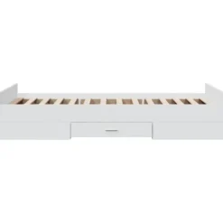 vidaXL - Bedframe - Wit - Bewerkt hout - 90 x 190 cm