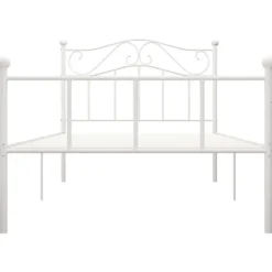 vidaXL - Bed frame - Wit - Metaal - 90 x 200 cm