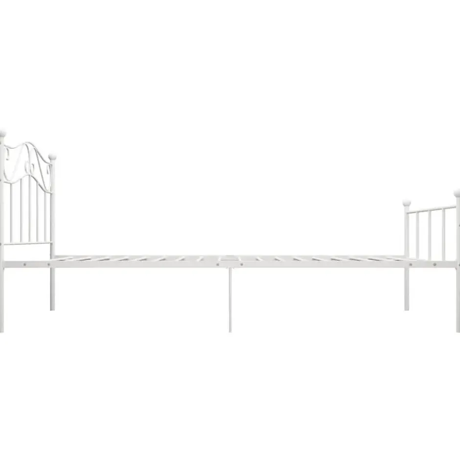 vidaXL - Bed frame - Wit - Metaal - 90 x 200 cm