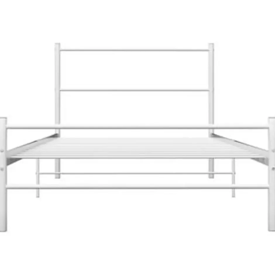 vidaXL - Bedframe - Wit - Metaal - 100 x 200 cm