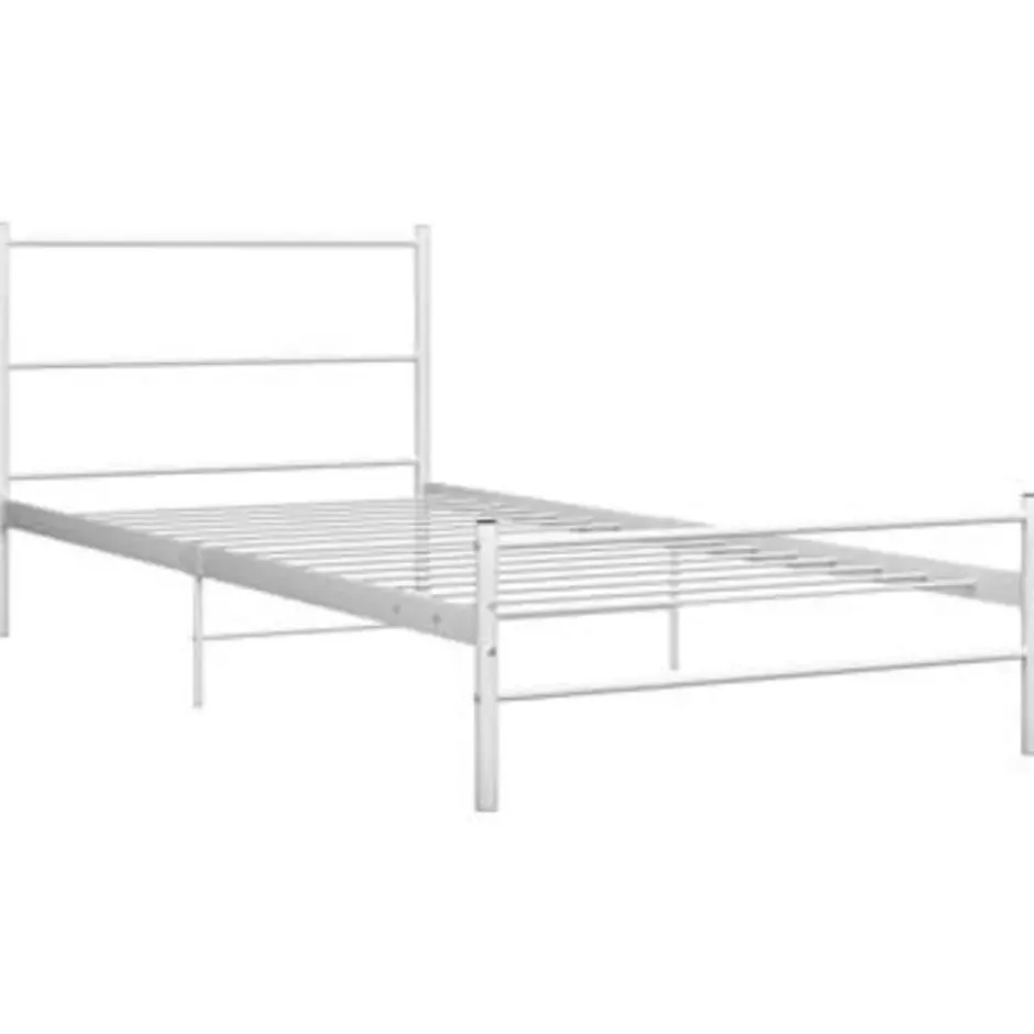 vidaXL - Bedframe - Wit - Metaal - 100 x 200 cm