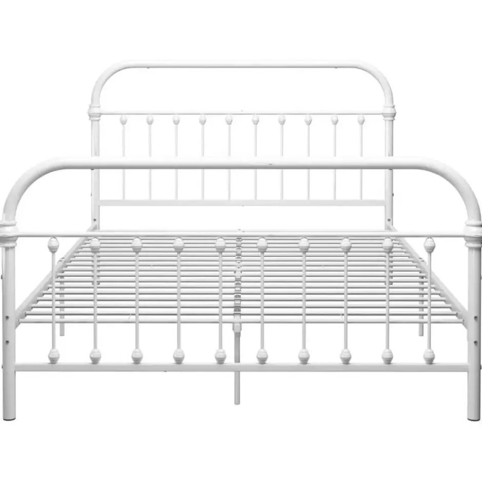 vidaXL - Bed frame - Wit - Metaal - 140 x 200 cm