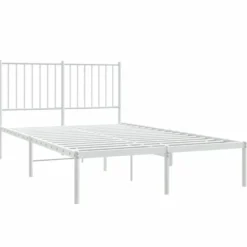vidaXL - Bedframe - Wit - Staal - 120 x 200 cm