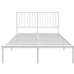 vidaXL - Bedframe - Wit - Staal - 120 x 200 cm