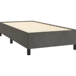 vidaXL - Bed frame zonder matras - Donkergrijs- Fluweel - 90x200 cm