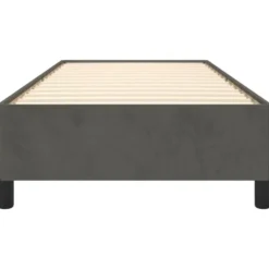 vidaXL - Bed frame zonder matras - Donkergrijs- Fluweel - 90x200 cm