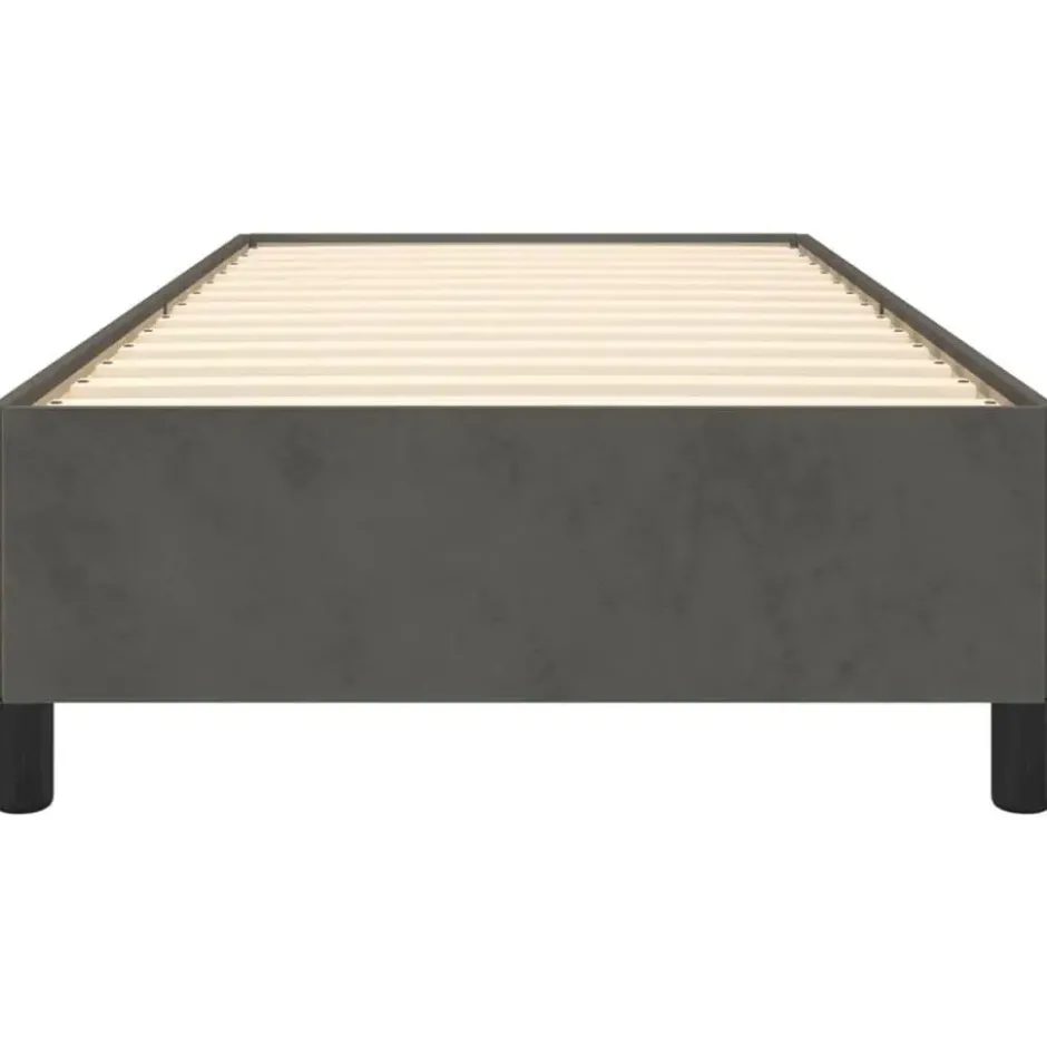 vidaXL - Bed frame zonder matras - Donkergrijs- Fluweel - 90x200 cm