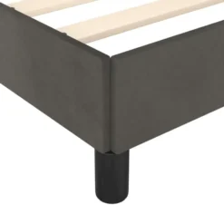 vidaXL - Bed frame zonder matras - Donkergrijs- Fluweel - 90x200 cm