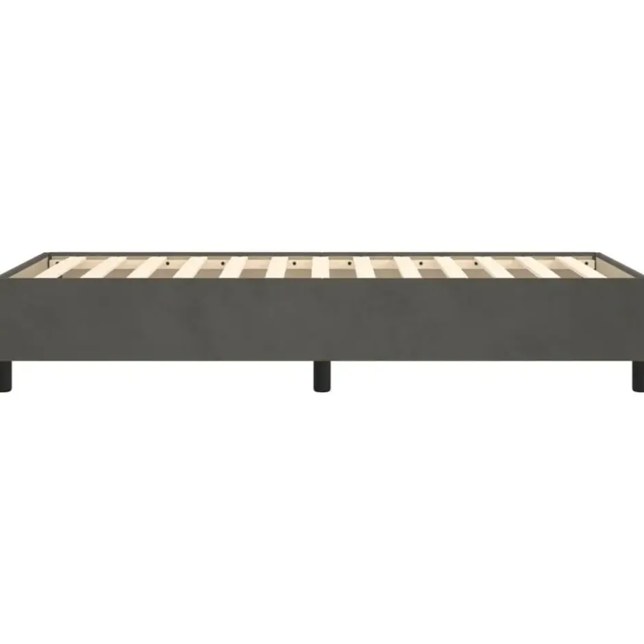 vidaXL - Bed frame zonder matras - Donkergrijs- Fluweel - 90x200 cm
