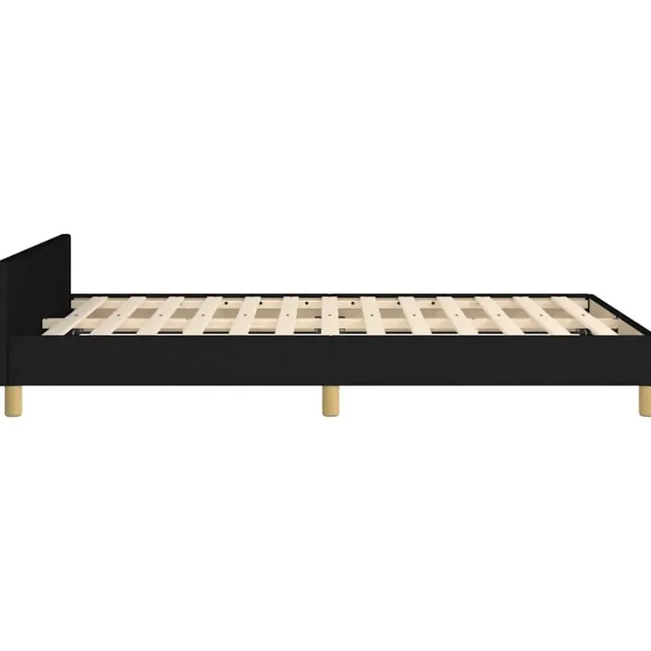 vidaXL - Bed frame zonder matras - Zwart - Stof - 120x200 cm