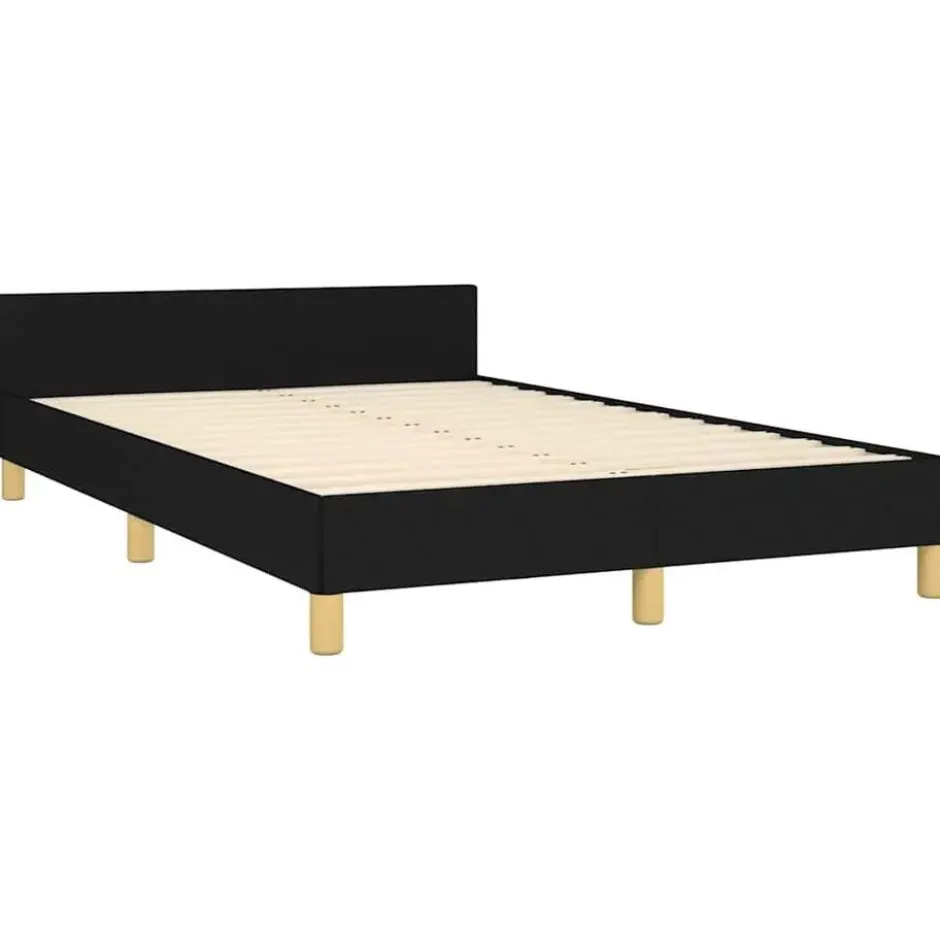 vidaXL - Bed frame zonder matras - Zwart - Stof - 120x200 cm