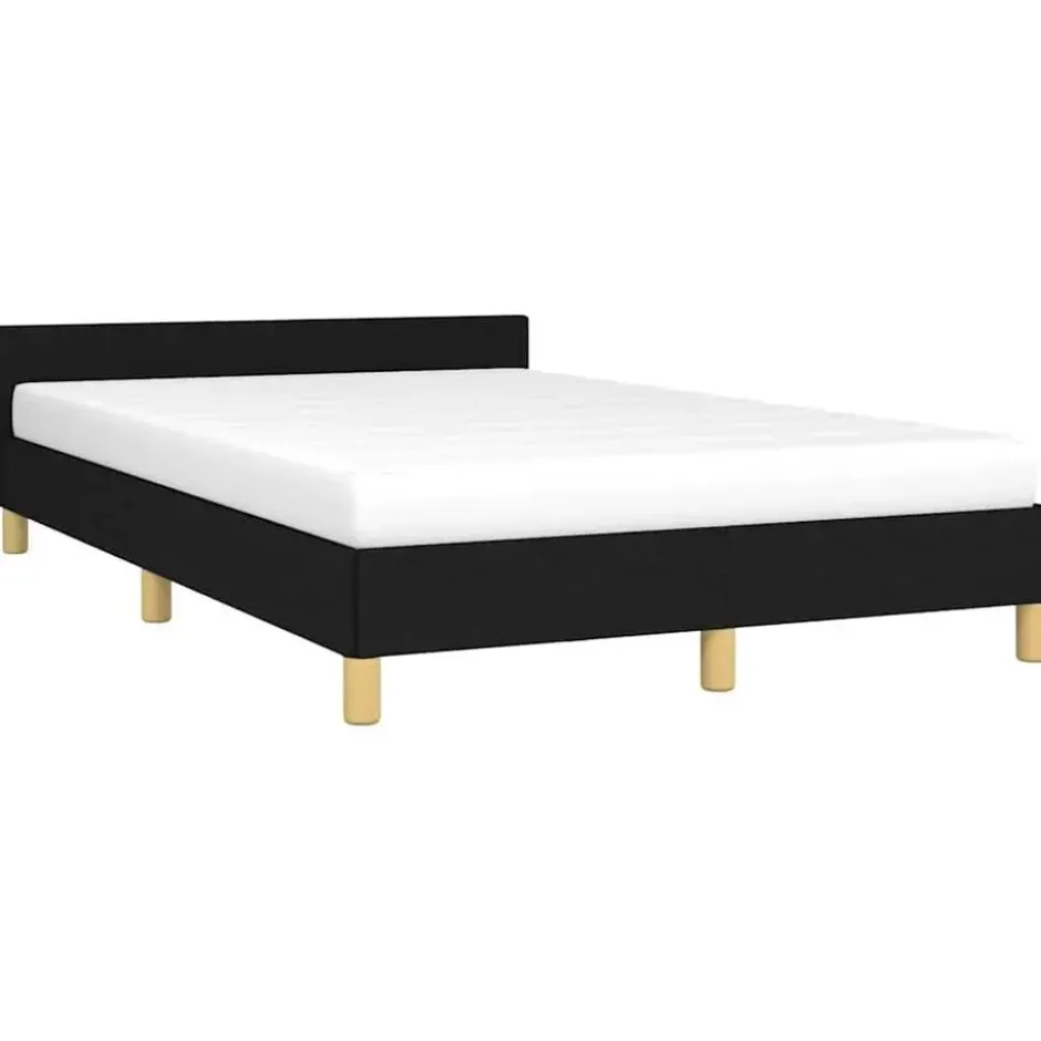 vidaXL - Bed frame zonder matras - Zwart - Stof - 120x200 cm