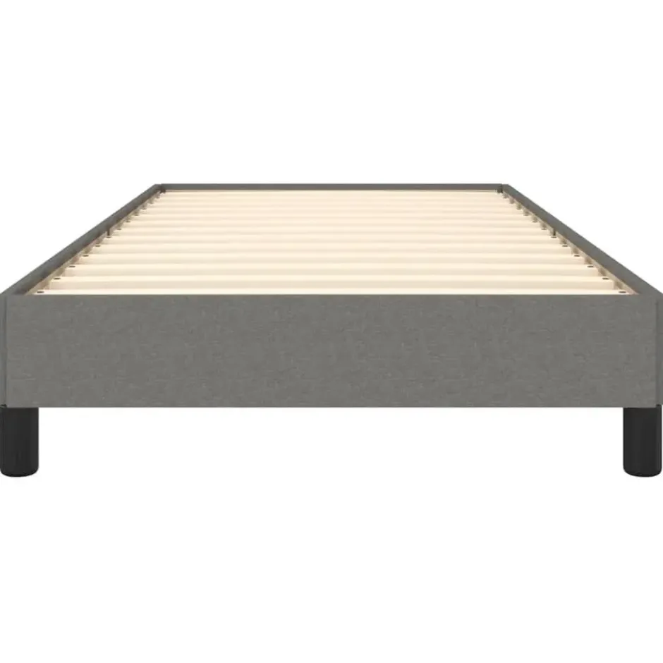vidaXL - Bed frame zonder matras - Grijs en zwart - Stof - 80x200 cm