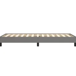 vidaXL - Bed frame zonder matras - Grijs en zwart - Stof - 80x200 cm