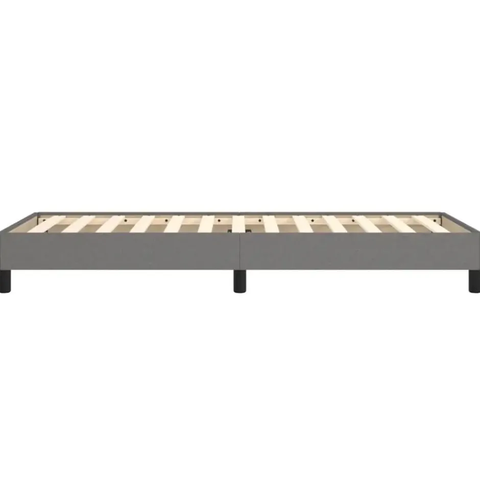 vidaXL - Bed frame zonder matras - Grijs en zwart - Stof - 80x200 cm