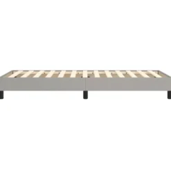 vidaXL - Bed frame zonder matras - Lichtgrijs - Stof - 90x200 cm