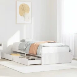 vidaXL - Bedframe zonder matras massief grenenhout wit 75x190 cm