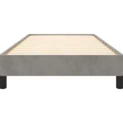 vidaXL - Bed frame zonder matras - Lichtgrijs - Fluweel - 80x200 cm