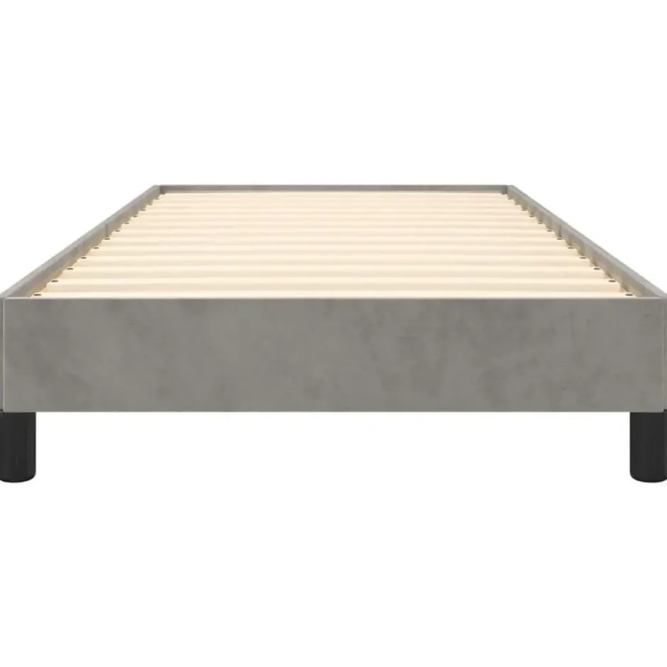 vidaXL - Bed frame zonder matras - Lichtgrijs - Fluweel - 80x200 cm