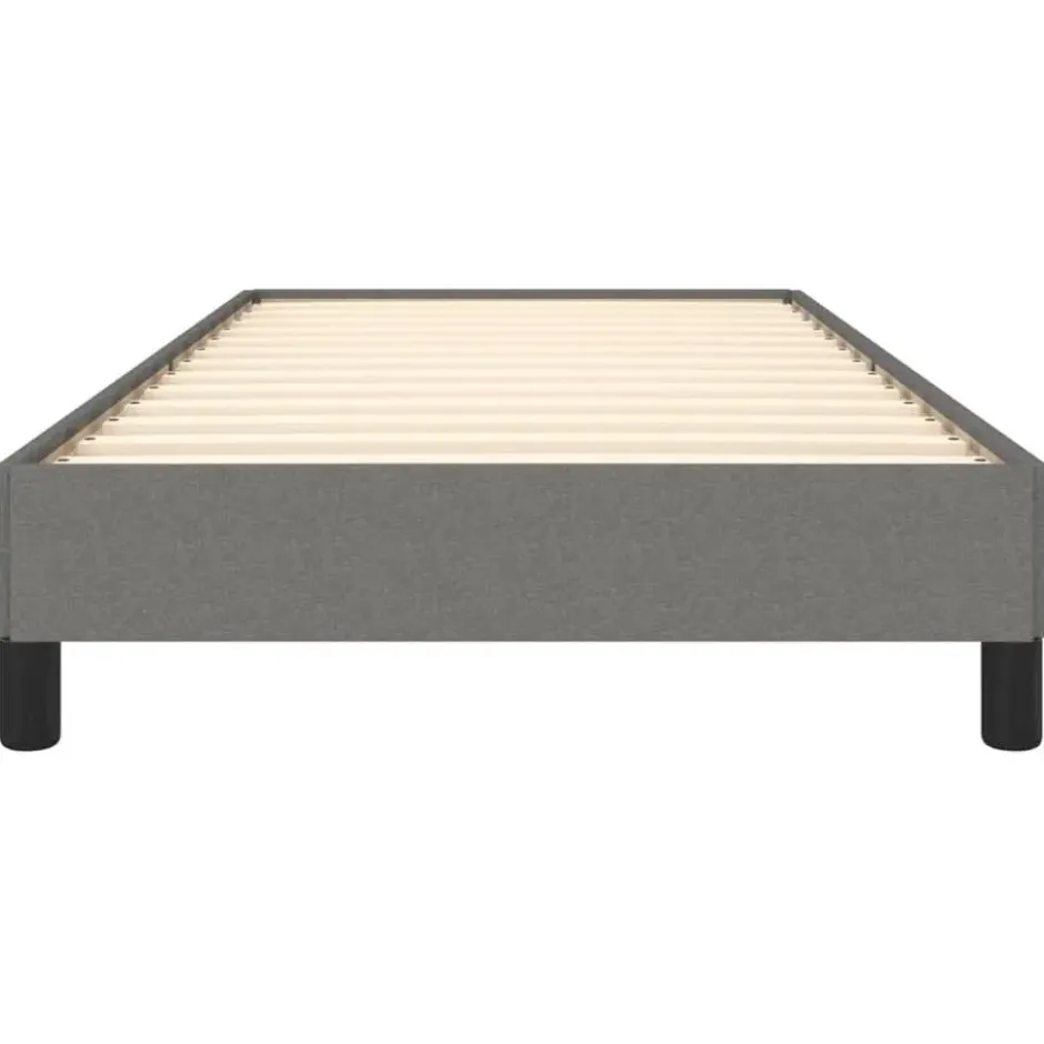 vidaXL - Bed frame zonder matras - Donkergrijs - Stof - 90x190 cm